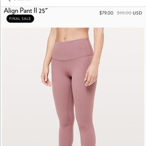 lululemon athletica Pants - Lululemon Align Pant 25’’ lululemon athletica Pants - Lululemon Align Pant 25’’